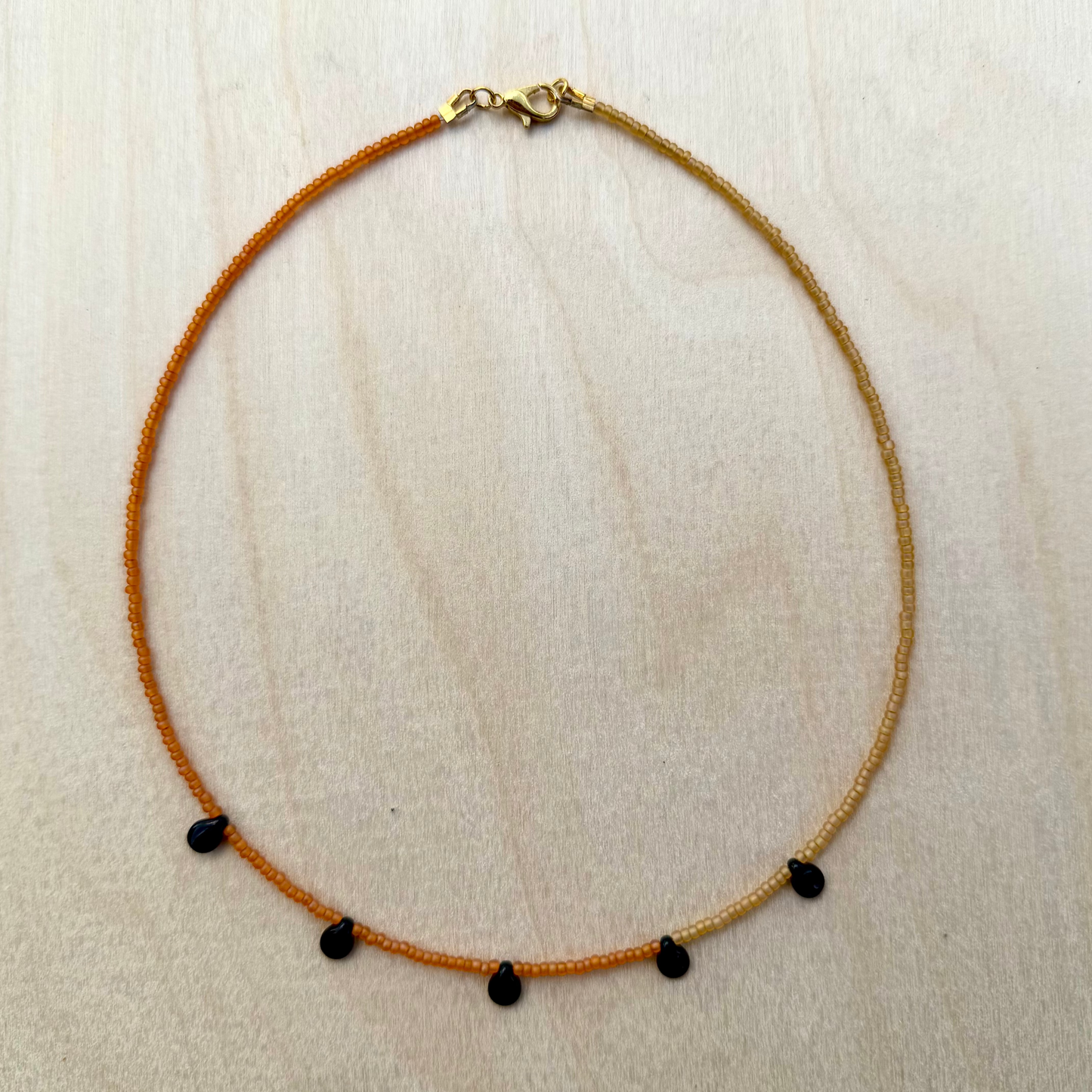 Orange Grasshoper Necklace